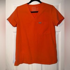 LIMITED EDITION FIGS — Sunset Orange Catarina Scrub Top